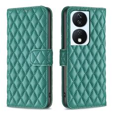 Per Honor X7b Diamond Lattice Portafoglio Flip Custodia in pelle per telefono (Verde)