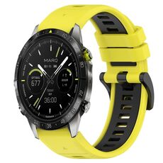 Per cinturino sportivo in silicone bicolore Garmin MARQ Athlete da 22 mm (giallo + nero)