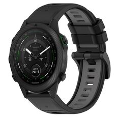 Per cinturino sportivo in silicone bicolore Garmin MARQ Golfer da 22 mm (nero + grigio)