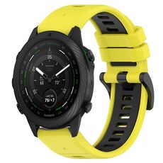 Per cinturino sportivo in silicone bicolore Garmin MARQ Golfer da 22 mm (giallo + nero)