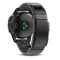 Per cinturino per orologio Garmin Tactix 7 AMOLED da 26 mm in lega di titanio a sgancio rapido (nero)