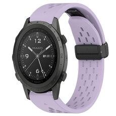 Per cinturino in silicone Garmin MARQ Commander da 22 mm con foro per fibbia pieghevole (viola)