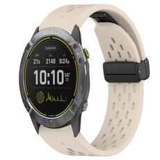 Per cinturino in silicone Garmin Enduro da 26 mm con foro per fibbia pieghevole (colore Starlight)