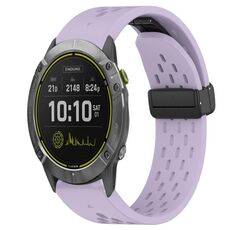 Per cinturino in silicone Garmin Enduro da 26 mm con foro per fibbia pieghevole (viola)