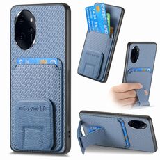 Custodia pieghevole per telefono Honor 100 Pro 5G in fibra di carbonio (blu)