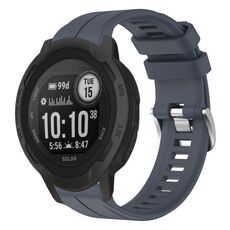 Per Garmin Instinct 2 Cinturino per orologio sportivo in silicone solare a tinta unita (Rock Cyan)