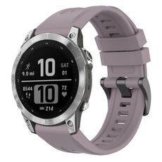 Per Garmin Fenix 7 Pro cinturino per orologio a sgancio rapido in silicone con fibbia nera tinta unita (viola)