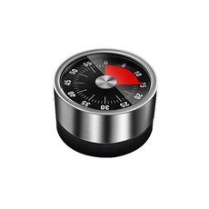 Timer meccanico da cucina in acciaio inossidabile Promemoria per la gestione del tempo degli studenti Sveglia per la cottura (Nero)