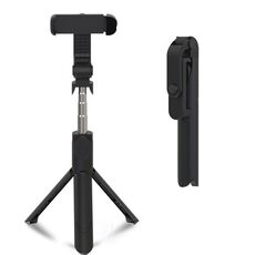 XT09 Live Cell Phone Treppiede Selfie Stick Staffa Bluetooth Selfie Stick (Nero)