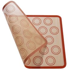 Tappetino da forno in silicone resistente alle alte temperature Tappetino da forno per macaron (rosso 30 cerchi)