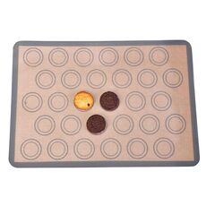 Tappetino da forno in silicone resistente alle alte temperature Tappetino da forno per macaron (grigio 30 cerchi)