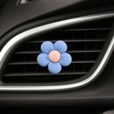Clip decorativa per aromaterapia con fiore a cinque petali color caramello, colore: blu