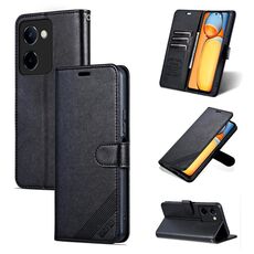 Per vivo Y100i 5G AZNS Custodia per cellulare in pelle con texture in pelle di pecora (nera)