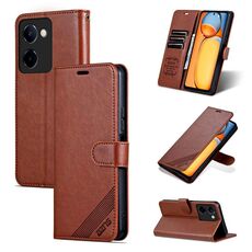 Per vivo Y100i 5G AZNS Custodia per telefono in pelle con texture in pelle di pecora (marrone)