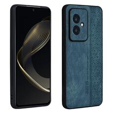 Custodia per telefono con sensazione di pelle in rilievo 3D per Honor 100 AZNS (verde scuro)