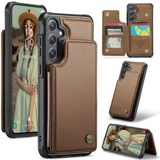 Per Samsung Galaxy S24+ 5G CaseMe C22 PC+TPU Custodia antifurto in pelle stile business RFID (marrone)