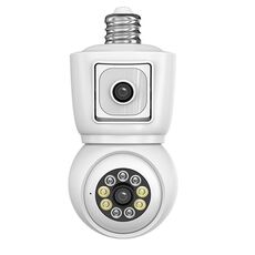 DP44 La telecamera intelligente per la visione notturna con rilevamento del movimento a lampadina supporta l'interfono vocale (bianco)