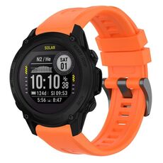 Per Garmin Descent G1 / G1 Solar tinta unita cinturino in silicone con fibbia nera a sgancio rapido (arancione)
