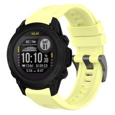 Per Garmin Descent G1 / G1 Solar tinta unita cinturino in silicone con fibbia nera a sgancio rapido (giallo)