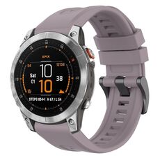 Per Garmin Epix Gen2 / Epix Pro Gen2 cinturino per orologio a sgancio rapido in silicone tinta unita con fibbia nera da 47 mm (viola)