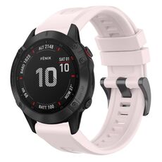 Per Garmin Fenix 6 Pro GPS cinturino in silicone a sgancio rapido con fibbia nera in tinta unita (rosa)