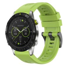 Per Garmin MARQ cinturino per orologio a sgancio rapido in silicone con fibbia nera tinta unita (verde lime)
