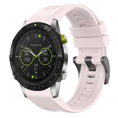 Per Garmin MARQ cinturino per orologio a sgancio rapido in silicone con fibbia nera tinta unita (rosa)