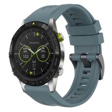 Per Garmin MARQ cinturino per orologio a sgancio rapido in silicone con fibbia nera tinta unita (blu roccia)