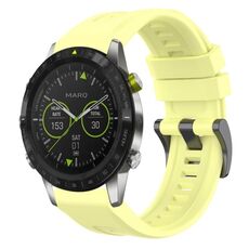 Per Garmin MARQ cinturino per orologio a sgancio rapido in silicone con fibbia nera tinta unita (giallo)