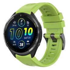 Per Garmin Forerunner 965/955/945/935 cinturino per orologio a sgancio rapido in silicone con fibbia nera in tinta unita (verde lime)