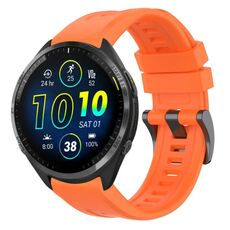 Per Garmin Forerunner 965/955/945/935 cinturino per orologio a sgancio rapido in silicone con fibbia nera in tinta unita (arancione)
