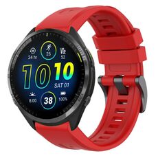 Per Garmin Forerunner 965/955/945/935 cinturino per orologio a sgancio rapido in silicone con fibbia nera tinta unita (rosso)