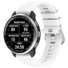 Per cinturino in silicone con trama incrociata Garmin D2 Air X10 da 43 mm (bianco)