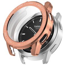 Per Xiaomi Watch S3 Pacchetto completo Custodia protettiva per orologio elettrolitico in TPU (oro rosa)