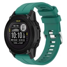 Per Garmin Descent G1 Solar Letel cinturino in silicone tinta unita da 22 mm (verde)