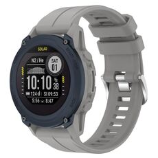 Per Garmin Descent G1 Solar Letel cinturino in silicone tinta unita da 22 mm (grigio chiaro)