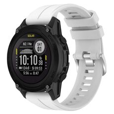 Per Garmin Descent G1 Solar Letel cinturino in silicone tinta unita da 22 mm (bianco)