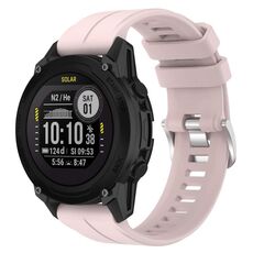 Per cinturino per orologio in silicone tinta unita Garmin Descent G1 Solar da 22 mm (rosa)