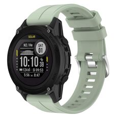Per cinturino in silicone tinta unita Garmin Descent G1 Solar da 22 mm (verde chiaro)
