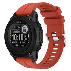 Per cinturino in silicone tinta unita Garmin Descent G1 Solar da 22 mm (rosso)