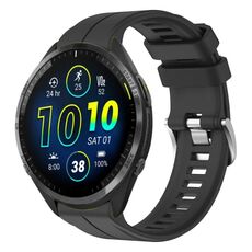 Per cinturino in silicone tinta unita Garmin Forerunner 965 da 22 mm (nero)