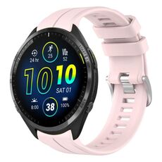 Per Garmin Forerunner 965 cinturino in silicone tinta unita da 22 mm (rosa)