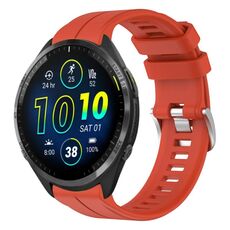 Per Garmin Forerunner 965 cinturino in silicone tinta unita da 22 mm (rosso)