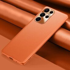 Per Samsung Galaxy S24 Ultra 5G Custodia per telefono antiurto all-inclusive in pelle tinta unita (arancione)