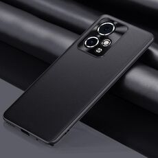 Custodia per telefono antiurto all-inclusive in pelle tinta unita per Honor 90 GT (nera)