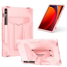 Custodia per tablet PC ibrida in silicone robot per Samsung Galaxy Tab S9 FE+ / S9+ T (oro rosa)