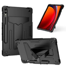 Custodia per tablet PC ibrida in silicone robot per Samsung Galaxy Tab S9 FE+ / S9+ T (nero)
