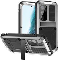 Per Samsung Galaxy S24+ 5G R-JUST Life Custodia impermeabile antipolvere antiurto (Argento)