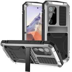 Per Samsung Galaxy S24 5G R-JUST Life Custodia impermeabile antipolvere antiurto (Argento)
