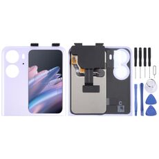 Schermo secondario LCD originale per OPPO Find N2 Flip con digitalizzatore assemblaggio completo (viola)